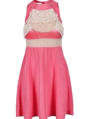 VALENTINO pink silk mini dress - size 2 / 38. Retail $4000